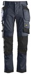 Snickers Workwear 6241 Stretch Werkbroek met holsterzakken blauw/zwart - maat 60