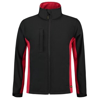 Tricorp softshell jack - Bi-Color - Workwear - 402002 - zwart/rood - maat S
