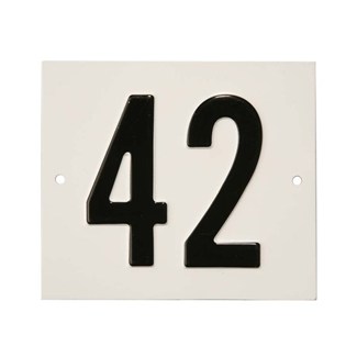 Besbo huisnummerplaat - Nr. 42 - aluminium
