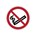 Brady verbodsticker P002 rond10 roken verboden pictogram