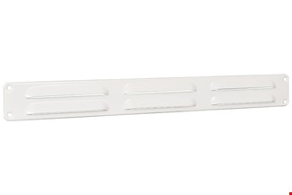 Nedco schoepenrooster alu. 370 x 40 mm RAL9010 wit