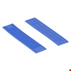 Kowo kunststof raster glasblokjes (100x) - 22x2mm - blauw