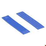 Kowo kunststof raster glasblokjes (100x) - 22x2mm - blauw