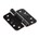 BSW glijlagerscharnier - 818 Allround - 89x89x3 mm - afgerond - zwart