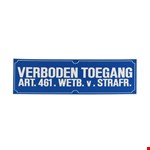Verbodsbord - verboden toegang - pvc