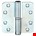 BSW kogelstiftpaumelle - BB 807 GV RD - 89x89x3 mm - draairichting 1 - afgeronde hoeken - gegalvaniseerd