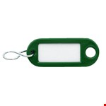 DX sleutellabel met ophangoog en s-haak HL - groen