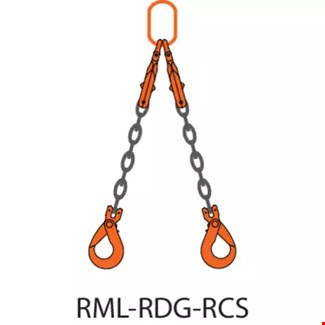 REMA kettingen 2-sprong - RML= topschalm - RDG = inkortklauw - RCS = veiligheidshaak - in opbergbox