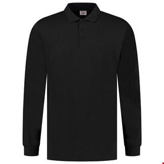 Tricorp 201019 poloshirt Jersey lange mouw Zwart - maat 4XL