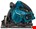 Makita accu invalcirkelzaag - SP001GZ04 - 40V Max - 165mm - excl. accu en lader - AWS zender en geleiderail met tas - in Mbox