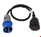 Qwatt Pro verloopsnoer stekker naar contrastekker randaarde - 3x2,5 mm² H07RN-F - 1 m 