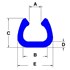Permafix Abriprofile FOAM beschermprofiel - U-Fix - U100 lengte 2meter - blauw