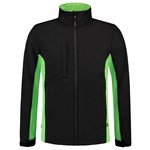 Tricorp softshell jack - Bi-Color - Workwear - 402002 - zwart/limoen groen - maat XL
