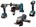 Makita combiset boren/(slag)schroeven/slijpen/reciprozagen - DLX4157TX1 - 18 V - 2x5,0 Ah accu en snellader - in tas