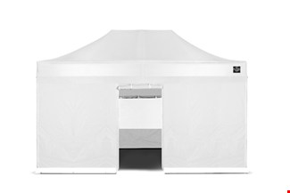 Grizzly zijwand INGANG - GO-WORK - 4,5 m - wit