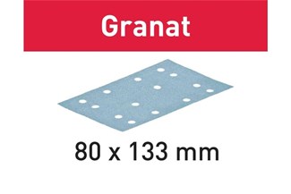 Festool Stickfix schuurstroken (10x) - 80x133mm - Granat - korrel 80 - 497128