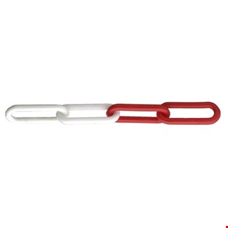 DX kunststofketting rood-wit - 25 meter - 1500-06