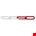 DX kunststofketting rood-wit - 25 meter - 1500-06