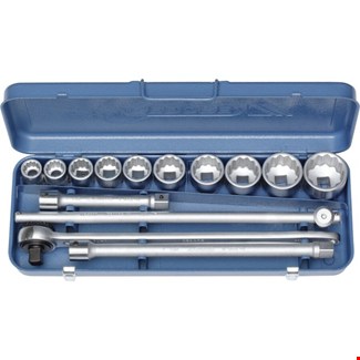 GEDORE dopsleutelset - 3/4" - UD - 22-50mm - in stalen cassette - 14-delig