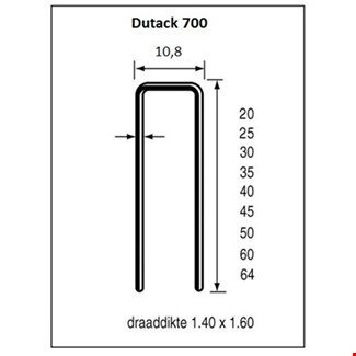 Dutack nieten 700 serie 35 mm [10.000] Cnk hars