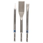 Bosch beitelset [3st] - SDS-Plus - punt/tegel/plattebeitel - zelfslijpend - lengte 250/260 mm