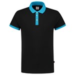 Tricorp Casual 201002 Bi-Color unisex poloshirt Zwart Turquoise XXL