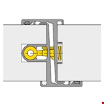 Alprokon inbraakwerende deurnaald - uitvoering 007 - SKG*** - deurdikte 40 mm - MPS krukbediend - doornmaat 55 mm - lengte 2200 mm - DIN Links