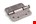 DX Glijlagerscharnier ronde hoeken 89x89x3 mm - RVS geborsteld