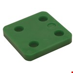 Gebr. Bodegraven drukplaten - zonder sleuf - 10 mm - kunststof - groen - 144 st