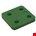 Gebr. Bodegraven drukplaten - zonder sleuf - 10 mm - kunststof - groen - 144 st
