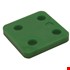 Gebr. Bodegraven drukplaten - zonder sleuf - 10 mm - kunststof - groen - 144 st
