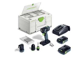 Festool accu schroefboormachine - TXS 18 C 3,0-Set - 18V - 2x3.0 Ah accu en snellader - in systainer 