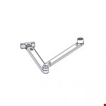 dormakaba ED100/250 standaard duwarm - maximale terugligging 225 mm - zilver