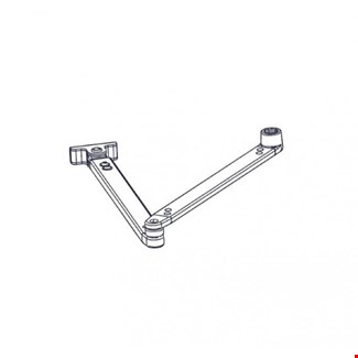 dormakaba ED100/250 standaard duwarm - maximale terugligging 225 mm - zilver