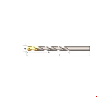 DORMER korte spiraalboor A002 -HSS-TiN -DIN338 - zelfcentrerend 6.0 mm - A0026.0