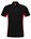 Tricorp Workwear 202002 Bi-Color unisex poloshirt Zwart Rood XS