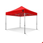 Grizzly werktent - GO-WORK 50 - 4x4 m - alum. frame brede voet - rood