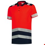 Tricorp poloshirt - High-Vis - bicolor - fluor red-ink - maat XL