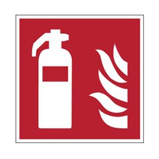 Brady info.sticker F001 vierk20 rood/wit brandblusapp.