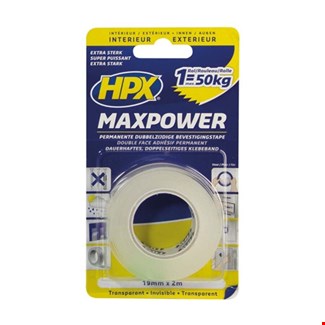 HPX Max power transparant - 19mm x 2m