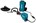 Makita accu bosmaaier D-greep - UR201CZ - 36V - connector type - zonder accu en lader - in doos