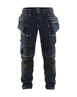 Blåkläder X1900 werkbroek denim stretch blauw/zwart maat 54