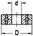 JSO-TR kogellager met asgat voor bovenfrezen - D=12.7x6.35mm