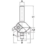Trasco HW Keermesfase-/afrondfrees geleidelager Z2