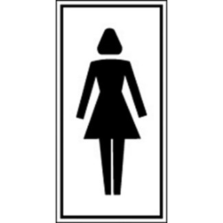 Brady informatiepictogram - toilet dames