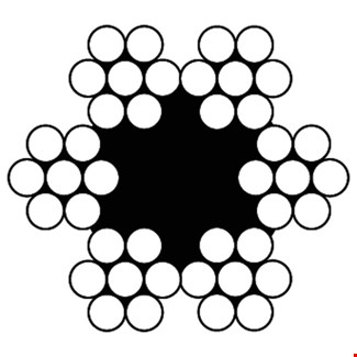 DX staalkabel - 6x7+1 TWK - verzinkt