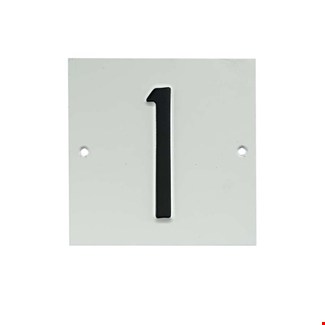 Besbo huisnummerplaat - aluminium - vierkant