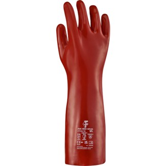 Opsial werkhandschoenen PVC rood - 40 cm