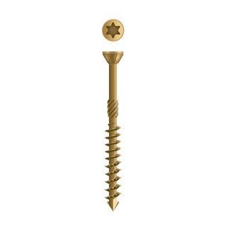 Dynaplus glaslatschroef [200x] - AR-BRONZE - platkop-75° - TX-15 - 3.5x40/22mm