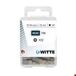 Witte pozidriv bit MAXX tin [10x] - 1/4'' - PZ 2 - 25 mm 
